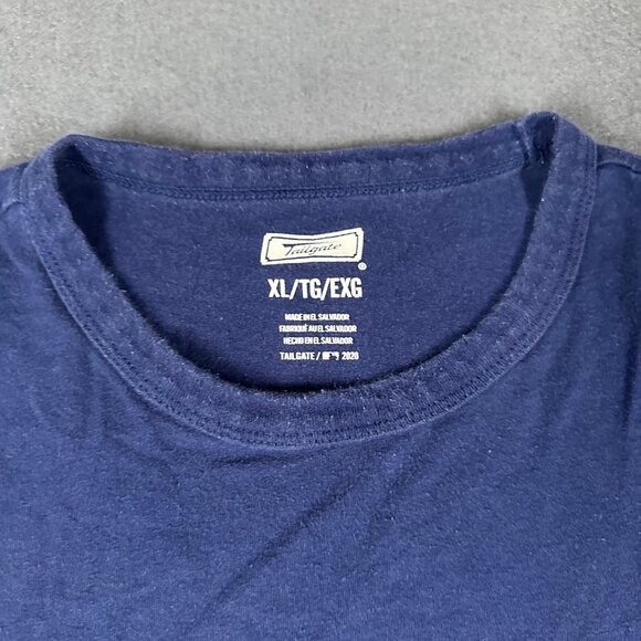 Atlanta Braves Tailgate Mens XL Blue Graphic Short Sleeve Crew Neck Tee T-shirt - Picture 4 of 8